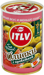 Оливки с креветками ITLV зеленые, 300г, картинка
