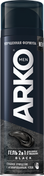 Гель для бритья и умывания ARKO 2в1 Black, 200мл, изображение