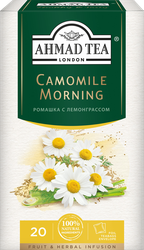 Чай травяной AHMAD TEA Camomile Morning с ромашкой и лимонным сорго, 20пак, вид