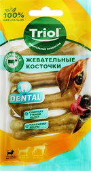 Лакомство для собак TRIOL Кость из жил 7,5см 4шт, 90г, картинка