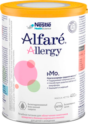 Смесь NESTLE Alfare Allergy, лечебная c олигосахаридами грудного молока,  с 0 месяцев, 400г, фотография