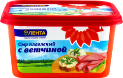 Сыр плавленый ЛЕНТА с ветчиной 50%, без змж, 400г, изображение