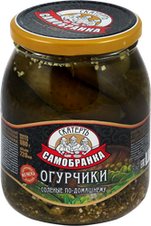 Огурцы соленые СКАТЕРТЬ-САМОБРАНКА По-домашнему бочковые, 720мл, изображение