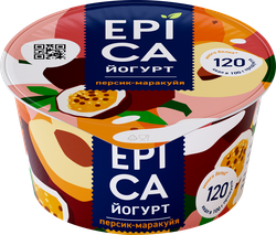 Йогурт EPICA с персиком и маракуйей 4,8%, без змж, 130г, детальное фото