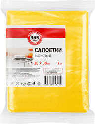 Салфетки 365 ДНЕЙ вискозные 30х38см, 7шт, фотография