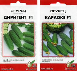 Семена микс ДОМ СЕМЯН Огурец Диригент F1 и Караоке F1, 0,2г, детальное фото