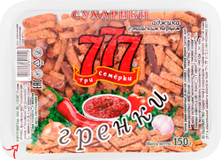Гренки 777 со вкусом аджики, 150г, вид