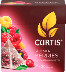 Напиток чайный CURTIS Summer Berries каркаде ароматизированный, 20пир, крупный план