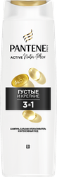 Шампунь-бальзам для тонких, ослабленных волос PANTENE Густые и крепкие 3в1, 360мл, фото