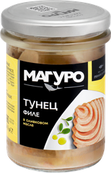 Тунец МАГУРО бланшированный в оливковом масле, 200г, детальное фото