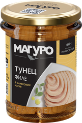 Тунец МАГУРО бланшированный в оливковом масле, 200г, детальное фото