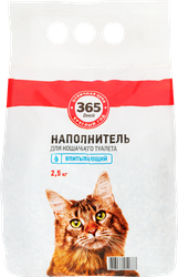 Наполнитель глиняный для кошачьего туалета 365 ДНЕЙ впитывающий, 2,5кг, фото
