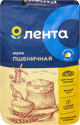 Мука пшеничная ЛЕНТА высший сорт, 5кг, картинка