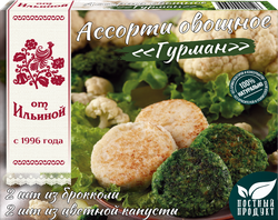 Котлеты овощные ОТ ИЛЬИНОЙ Ассорти, брокколи, цветная капуста, 300г, изображение