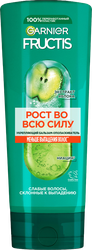 Бальзам для ослабленных волос склонных к выпадению FRUCTIS Рост во всю силу, 400мл, изображение