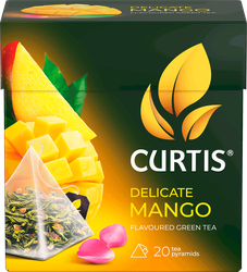 Чай зеленый CURTIS Нежный манго, 20пир, картинка
