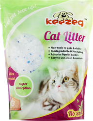 Изображение товара Наполнитель силикагелевый для кошачьего туалета KEEZEG без запаха, 1,3кг