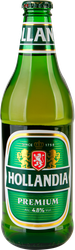 Пиво светлое HOLLANDIA фильтрованное пастеризованное, 4,8%, 0.45л, вид