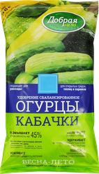 Удобрение для открытого грунта ДОБРАЯ СИЛА Огурцы-Кабачки, Арт. DS-22-01-002-1, 900г, крупный план