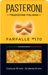 Макароны PASTERONI Farfalle №170 бабочки группа А, 400г, вид