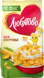 Хлопья кукурузные ЛЮБЯТОВО, 300г, картинка