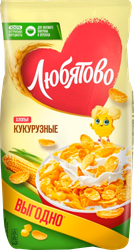 Хлопья кукурузные ЛЮБЯТОВО, 600г, детальное фото