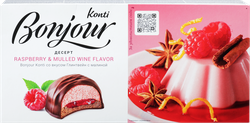 Десерт KONTI Бонжур cо вкусом глинтвейна с малиной, 232г, картинка