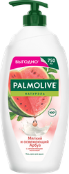 Гель-крем для душа PALMOLIVE Натурэль Мягкий и освежающий Арбуз с увлажняющим молочком, 750мл, крупный план