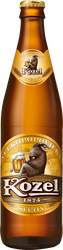 Пиво светлое VELKOPOPOVICKY KOZEL пастеризованное, 4%, 0.45л, крупный план