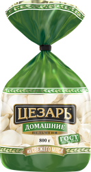 Пельмени ЦЕЗАРЬ Домашние, категория В, ГОСТ, 800г, крупный план