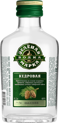Водка ЗЕЛЕНАЯ МАРКА Кедровая Особая, 40%, 0.1л, детальное фото
