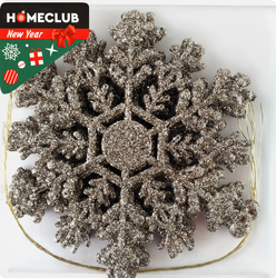 Набор украшений Homeclub сияние, Снежинки, микс, 11см, 6шт, вид