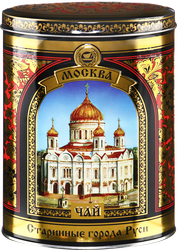 Чай черный СТАРИННЫЕ ГОРОДА РУСИ Москва байховый листовой, ж/б, 150г, изображение