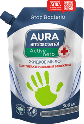 Жидкое мыло AURA с антибактериальным эффектом, c ромашкой, 500мл, фотография