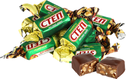 Конфеты СЛАВЯНКА Степ с арахисом и фундуком, весовые, изображение