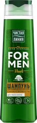 Шампунь для волос мужской ЧИСТАЯ ЛИНИЯ For men Энергия и сила, укрепляющий, 400мл, крупный план