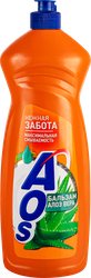 Жидкое средство для посуды AOS Алоэ вера, 900г, детальное фото