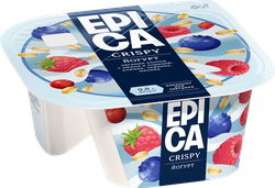 Йогурт EPICA Crispy Мюсли и сушеные ягоды 6,5%, без змж, 138г, картинка