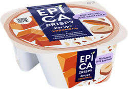 Йогурт EPICA Crispy Карамель, семена подсолнечника, орехи 10,2%, без змж, 140г, детальное фото