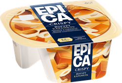 Йогурт EPICA Crispy Карамель, семена подсолнечника, орехи 10,2%, без змж, 140г, изображение