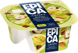 Йогурт EPICA Crispy Фисташки, семена подсолнечника, темный шоколад 10,5%, без змж, 140г, фото