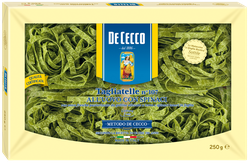 Макароны DE CECCO Tagliatelle №107 яичные со шпинатом, 250г, фотография