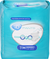 Подгузники-трусы для взрослых ID Pants размер M, 10шт, крупный план
