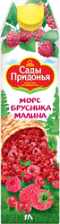 Морс САДЫ ПРИДОНЬЯ Брусника, малина, 1л, детальное фото