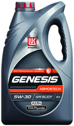 Масло моторное ЛУКОЙЛ Genesis Armortech НК Sae 5W30 Арт. 3149287, 4л, крупный план