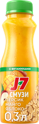 Продукт питьевой J7 Смузи Манго-персик-яблоко с овсяными хлопьями,  300мл, вид