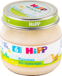 Пюре мясное HIPP Мое первое пюре Кролик, с 6 месяцев, 80г, вид
