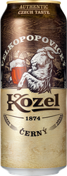 Напиток пивной темный VELKOPOPOVICKY KOZEL пастеризованный, 3,7%, ж/б, 0.45л, картинка