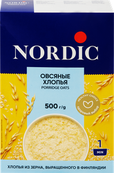 Изображение товара Хлопья овсяные NORDIC, 500г