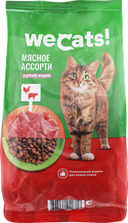 Корм сухой для кошек WECATS Мясное ассорти, 350г, детальное фото